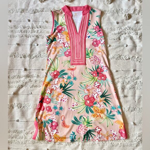 Spartina 449 tunic tropical Flamingo Dress small - Picture 3 of 13